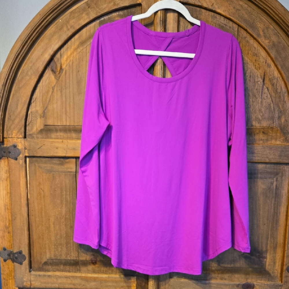 Livi Active Bold Purple/Pink Long Sleeve Top
